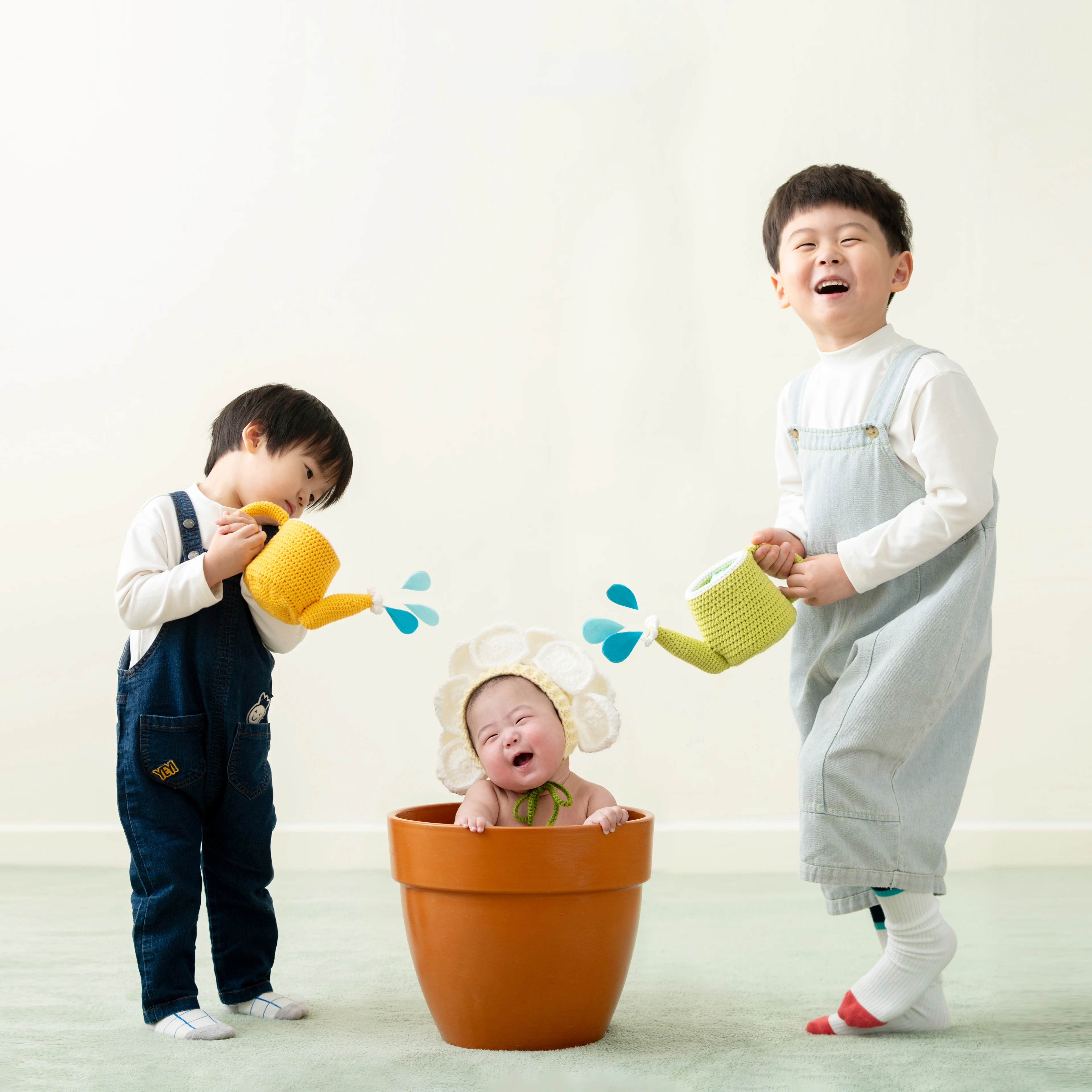 100일 꽃화분 형제 촬영 사진 3
