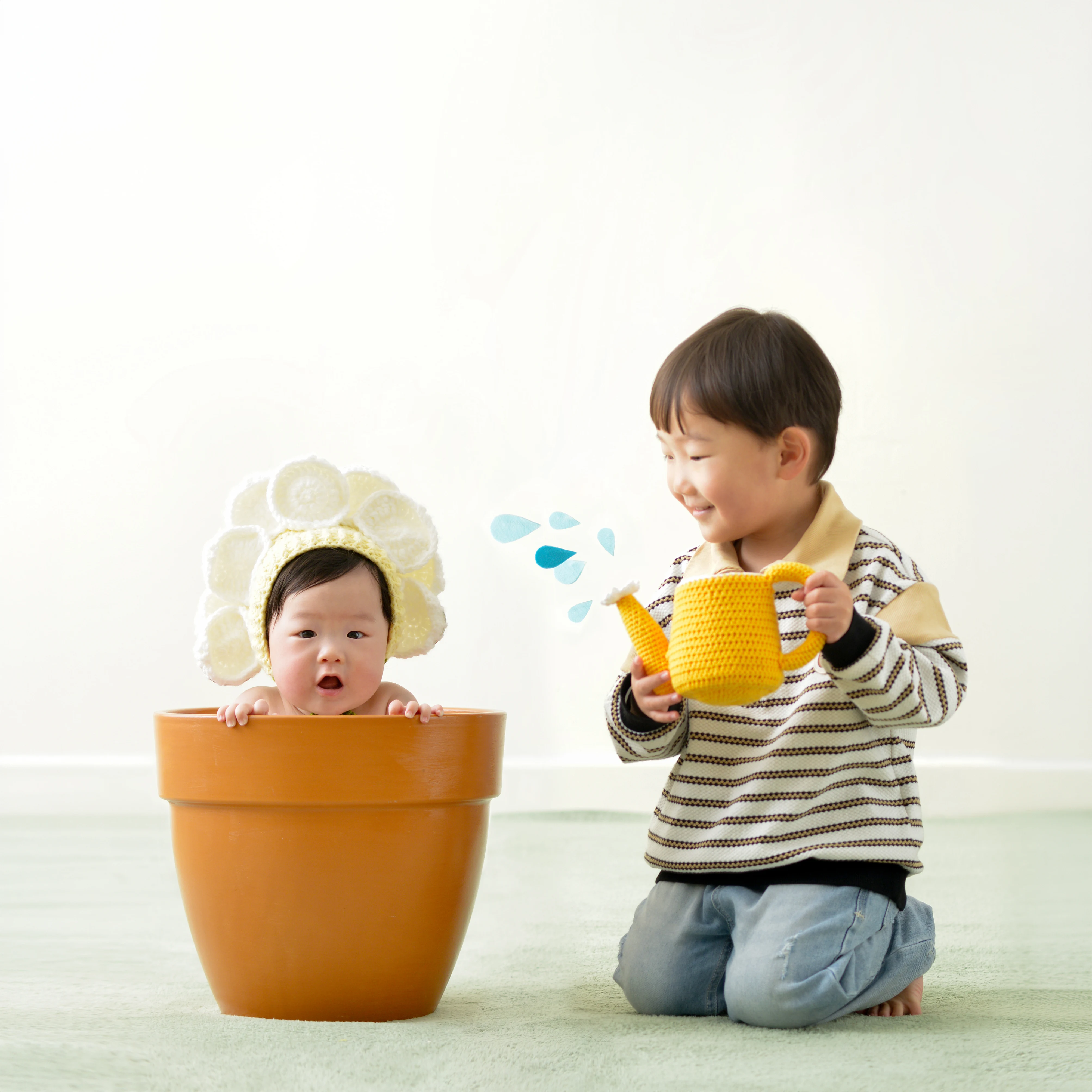 100일 꽃화분 형제 촬영 사진 6