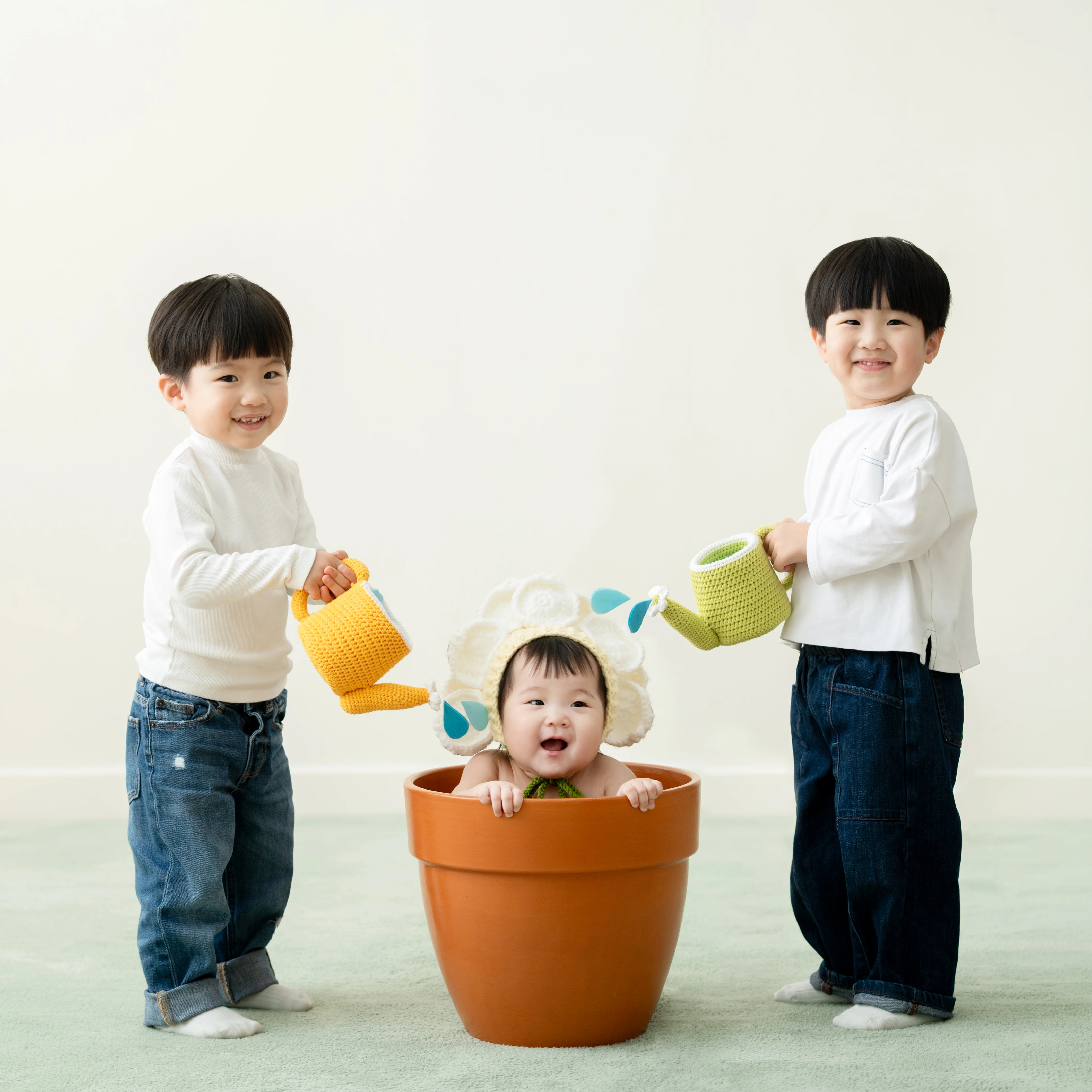 100일 꽃화분 형제 촬영 사진 8